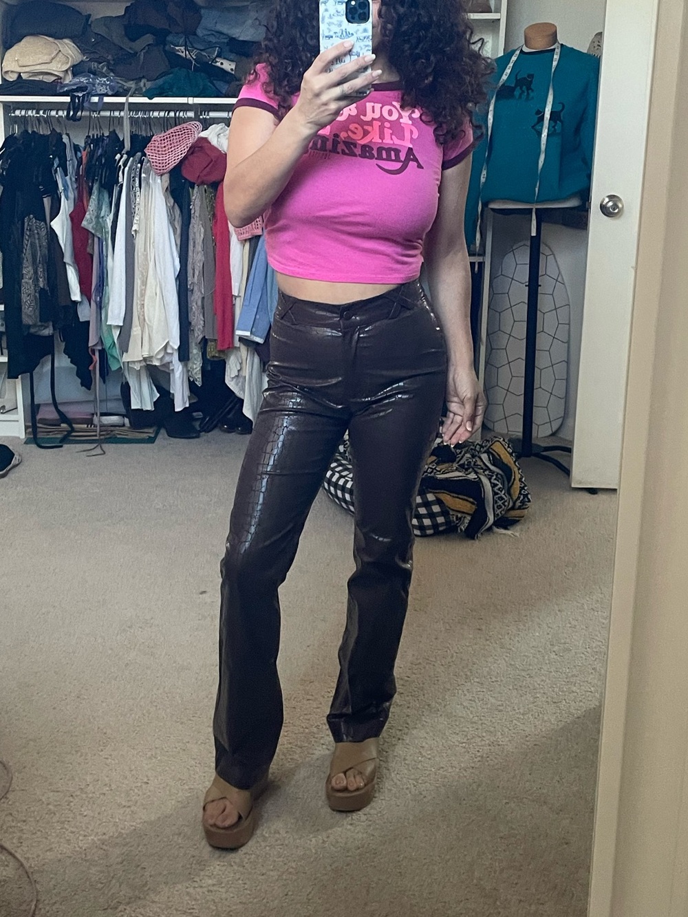Vintage 90’s Cynthia Rowley faux leather pants Size 4 XS